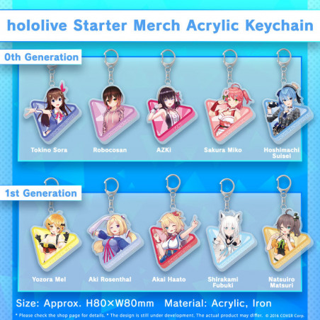 hololive Starter Merch Acrylic Keychain - Gen 0 & Gen 1