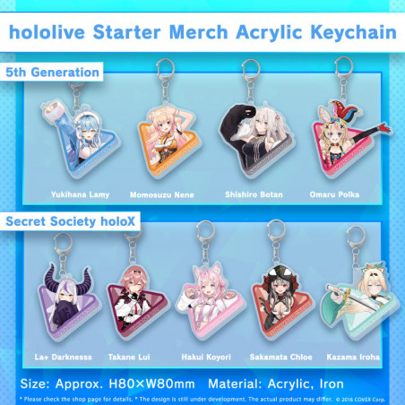 hololive Starter Merch Acrylic Keychain - Gen 5 & Secret Society holoX