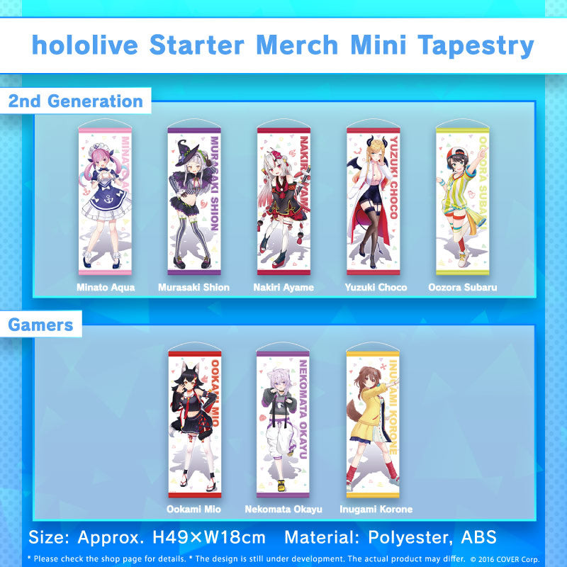 hololive Starter Merch Mini Tapestry - Gen 2 & Gen Gamers