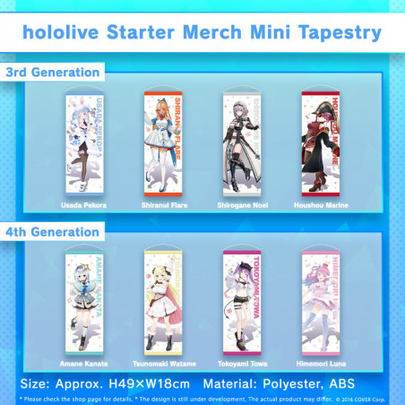 hololive Starter Merch Mini Tapestry - Gen 3 & Gen 4