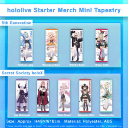 hololive Starter Merch Mini Tapestry - Gen 5 & Secret Society holoX