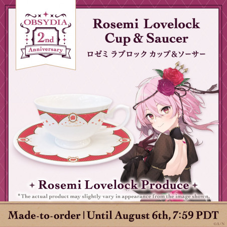 OBSYDIA 2nd Anniversary Rosemi Lovelock Cup & Saucer