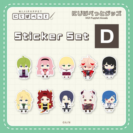 "NIJI Puppet Goods" Sticker Set - D